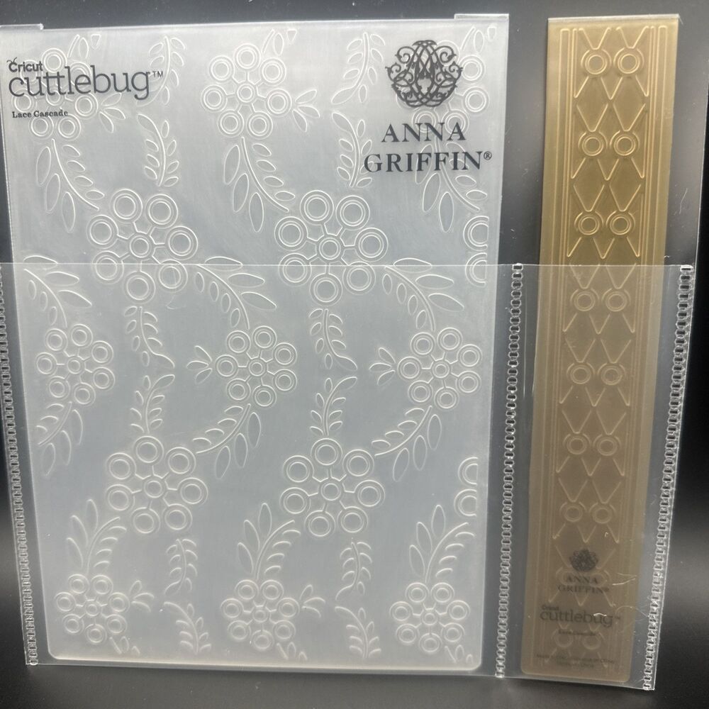 Cricut Cuttlebug Anna Griffin Lace Cascade Embossing Folder and Border flourish